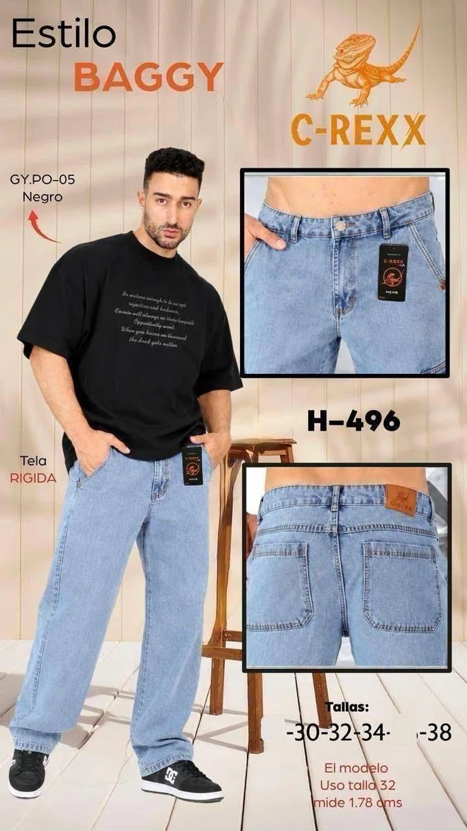 Jeans estilo baggy para caballero