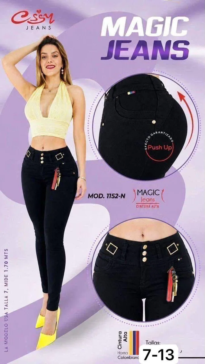 Jeans negros para mujer en corte ajustado