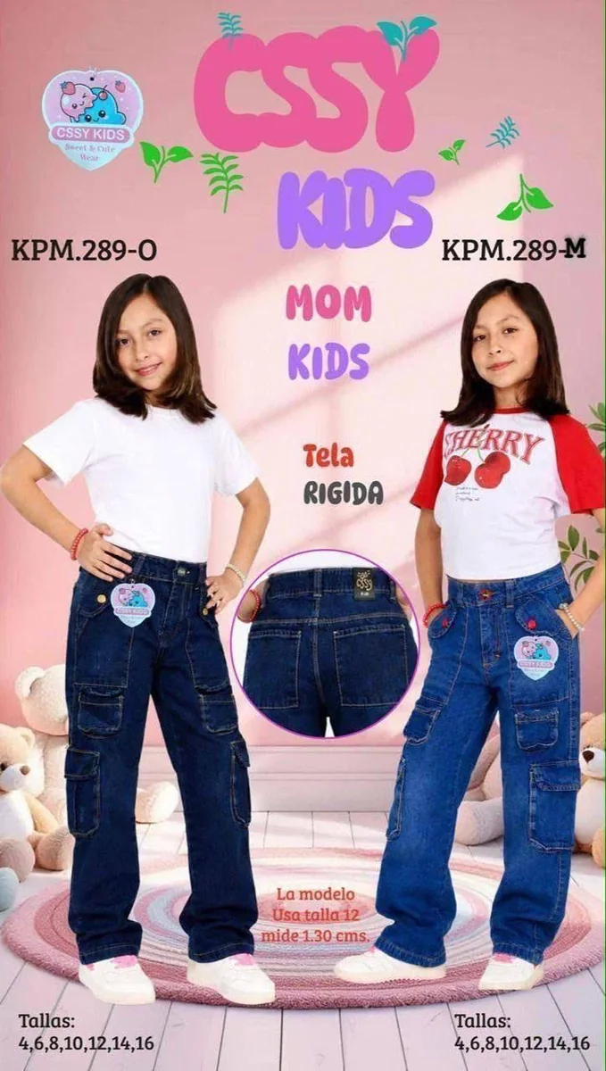 Jeans para niñas en dos estilos